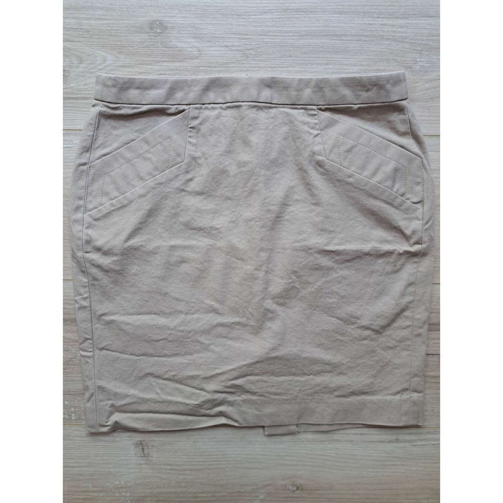 Gap Womens Khaki Tan Stretch Cotton Pencil Skirt Business Casual‎ Mini size 0